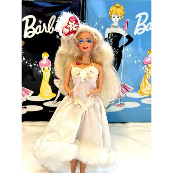 Vintage 1989 Happy Holidays Barbie Doll Special Edition Christmas Mattel - Picture 1 of 11